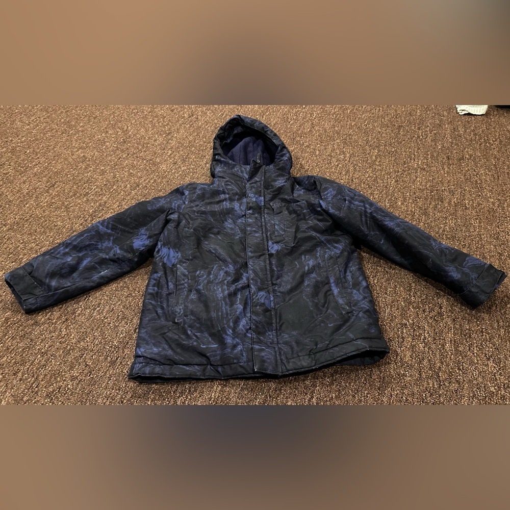 Boys Children's Place Sport Blue Jacket Size M 7/8 hooded full Zip pocket casual